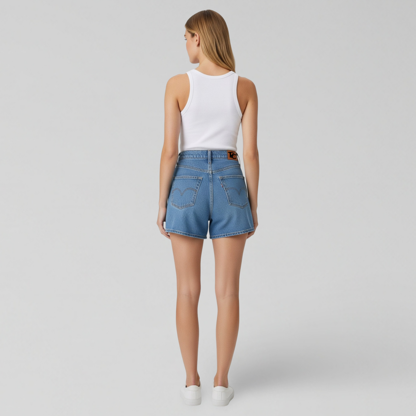 LIGHT BLUE DENIM SHORTS