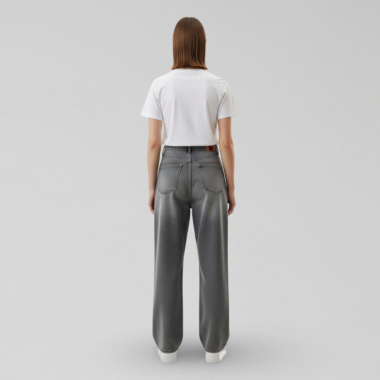 GREY BAGGY JEANS