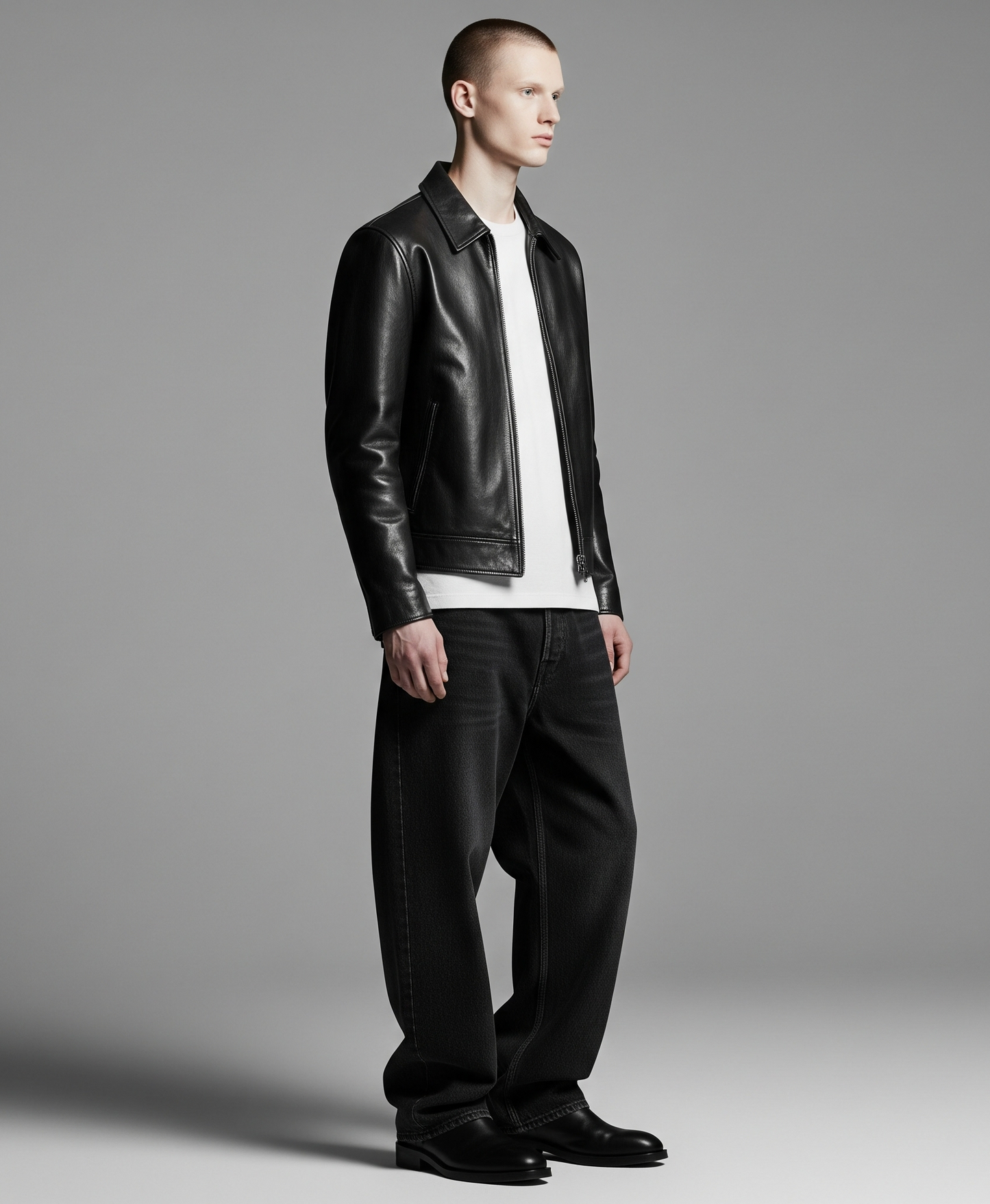 BLACK LEATHER JACKET