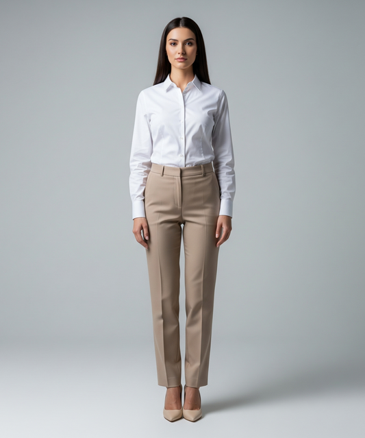 BEIGE FORMAL TROUSERS