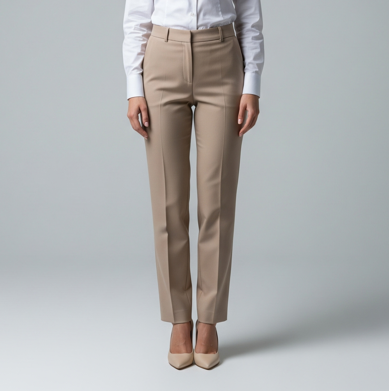 BEIGE FORMAL TROUSERS