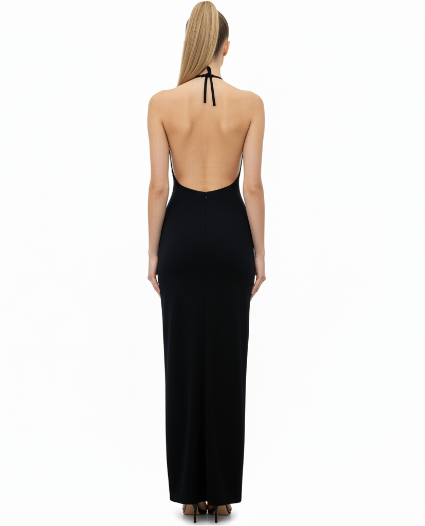 The Black Halter Dress