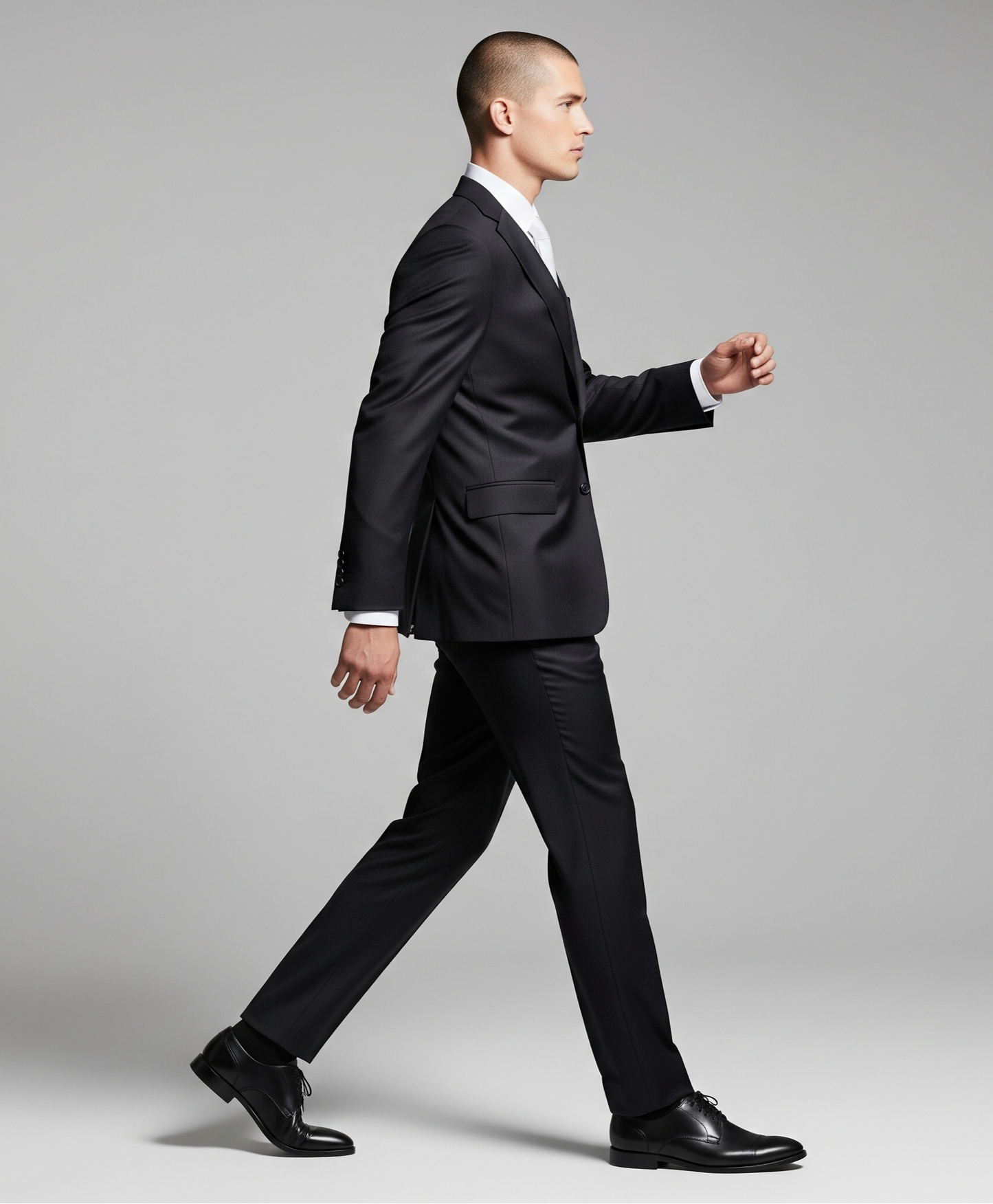 BLACK THREE PIECE TAILORED SUIT
