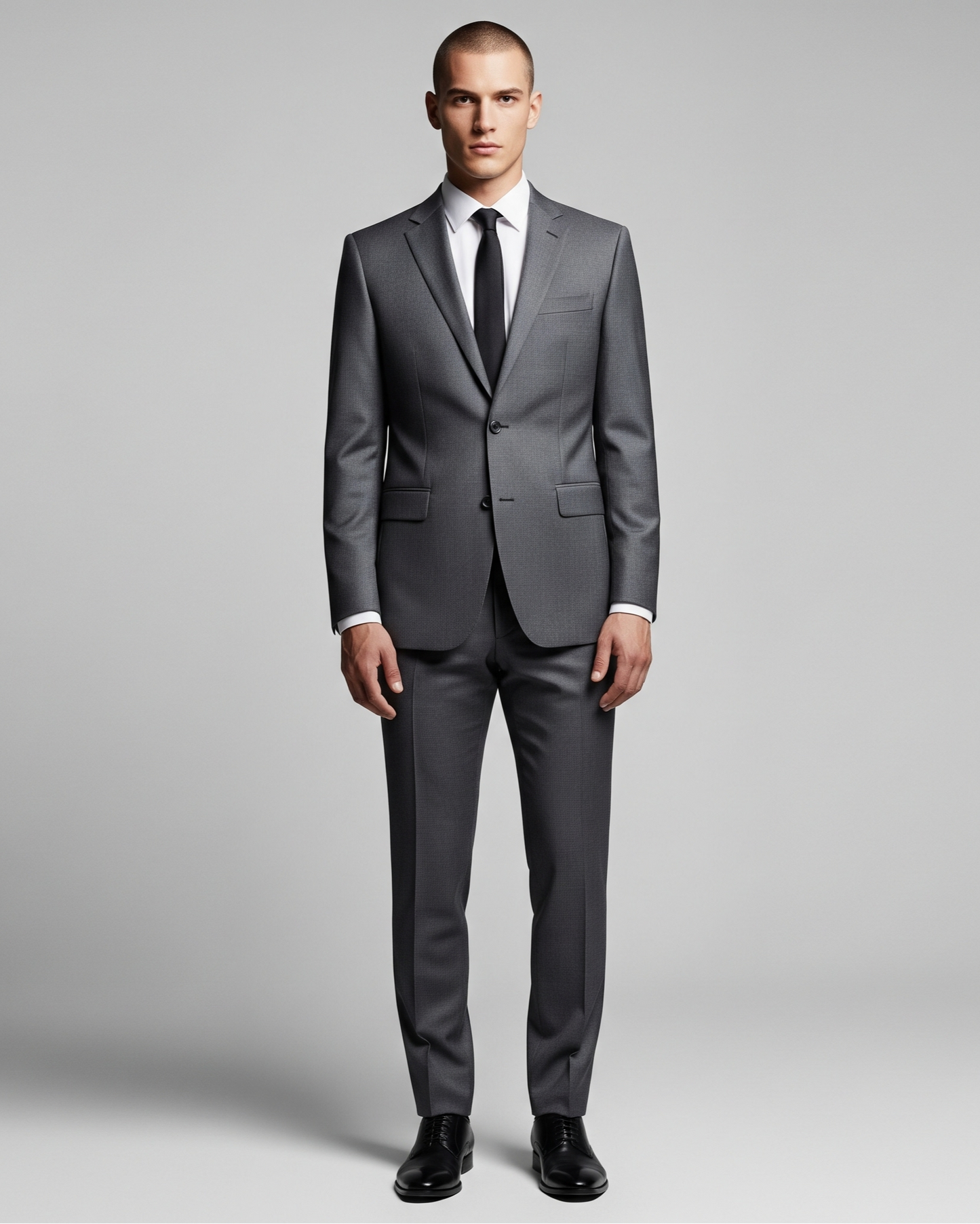 GREY THREE PIECE TAILORED SUIT