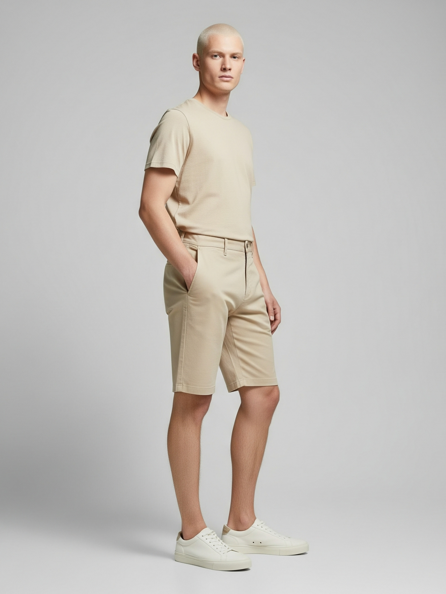 BEIGE CHINO SHORTS