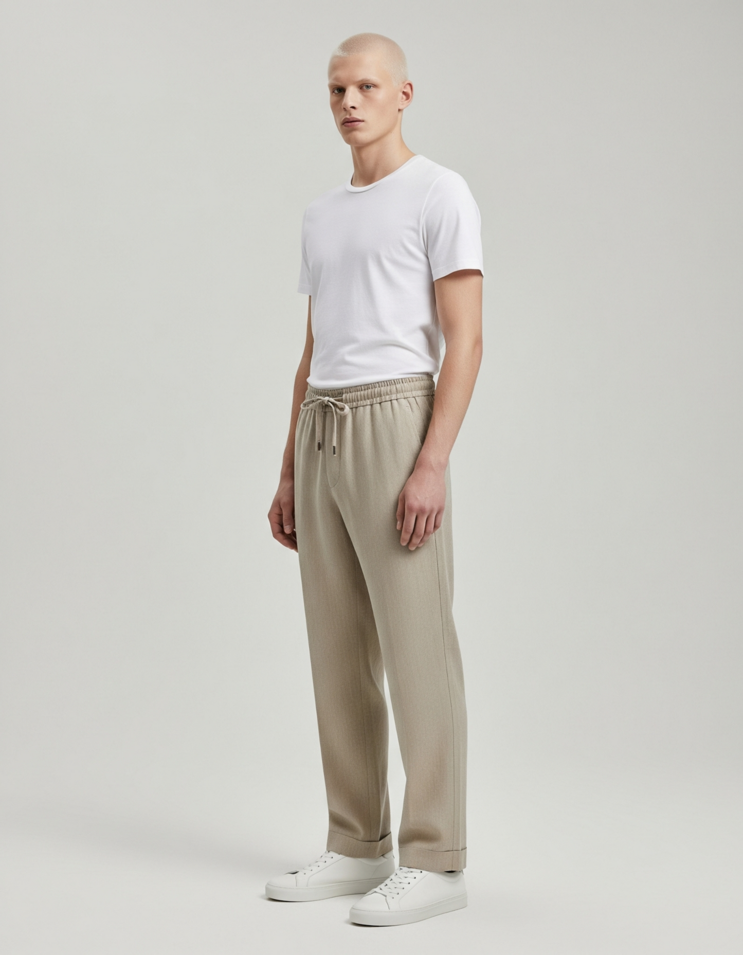DRAWSTRING LINEN TROUSERS
