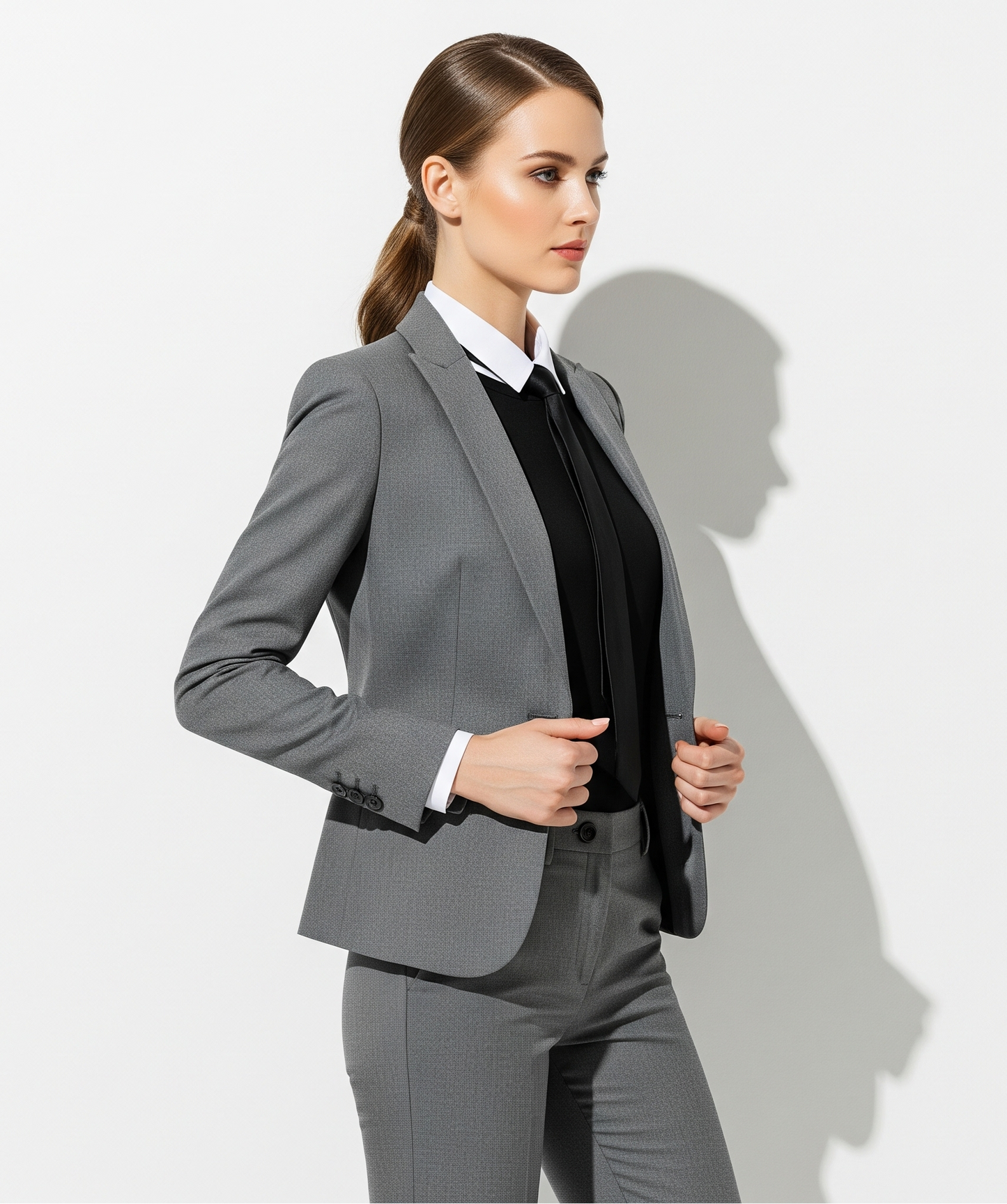 GRAY TAILORED THREE PIECE SUIT