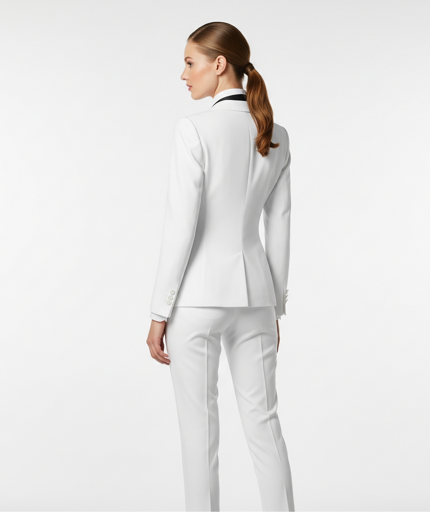 WHITE TAILORED THREE PIECE SUIT