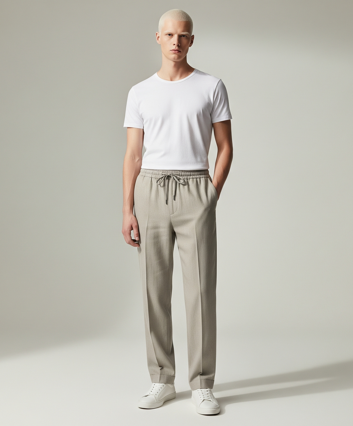 DRAWSTRING LINEN TROUSERS