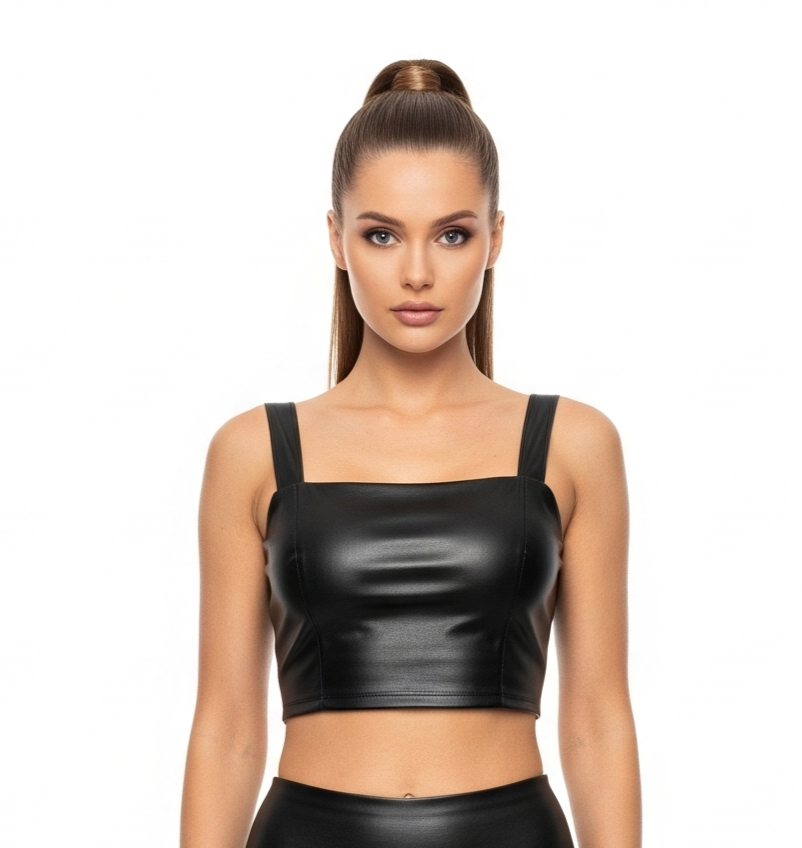 The Faux Leather Top