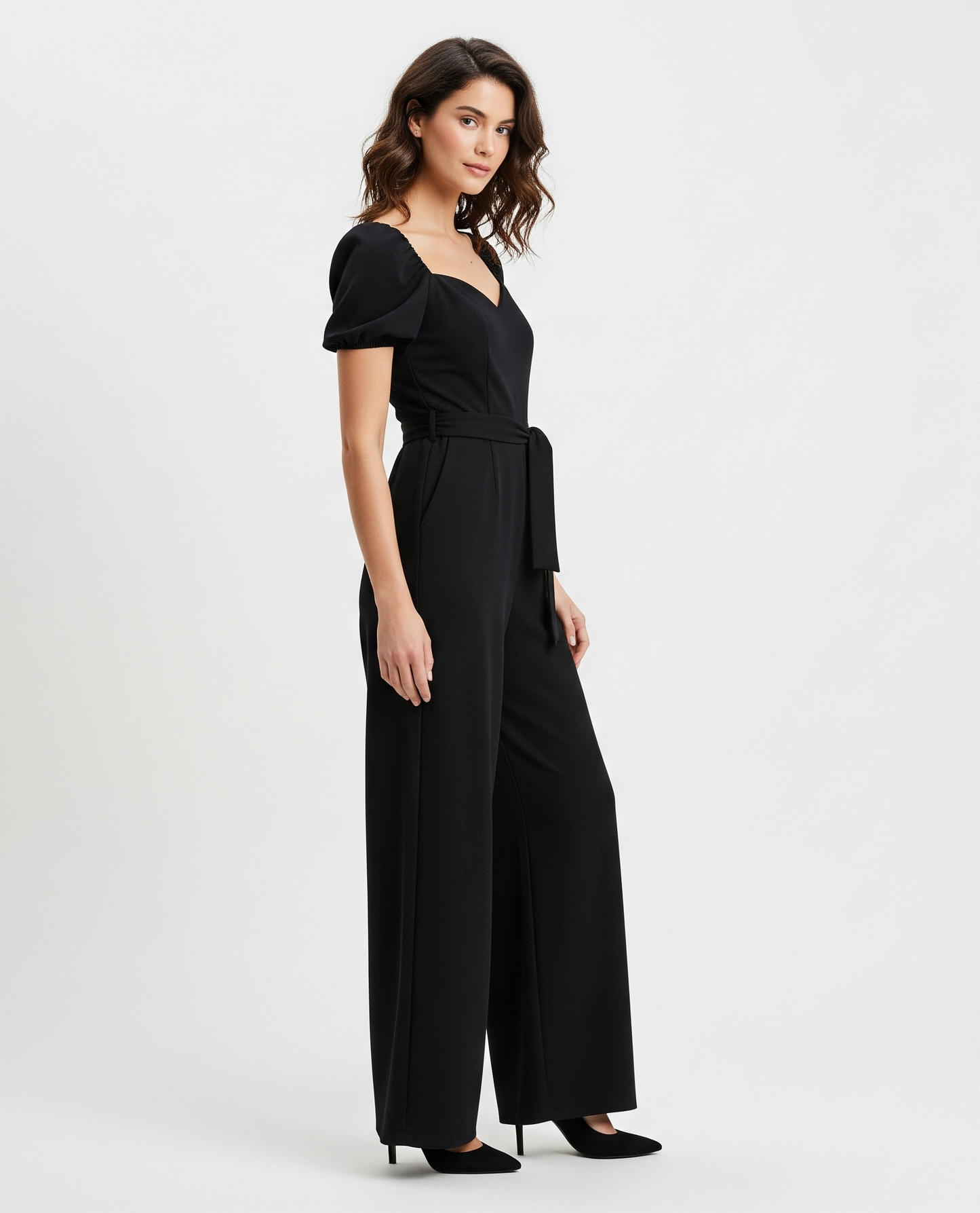 BLACK WIDE-LEG JUMPSUIT