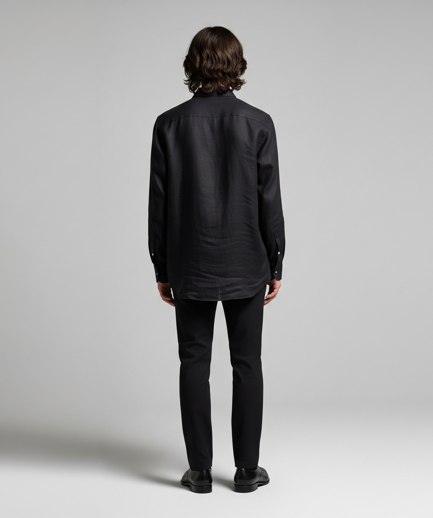 BLACK LINEN SHIRT