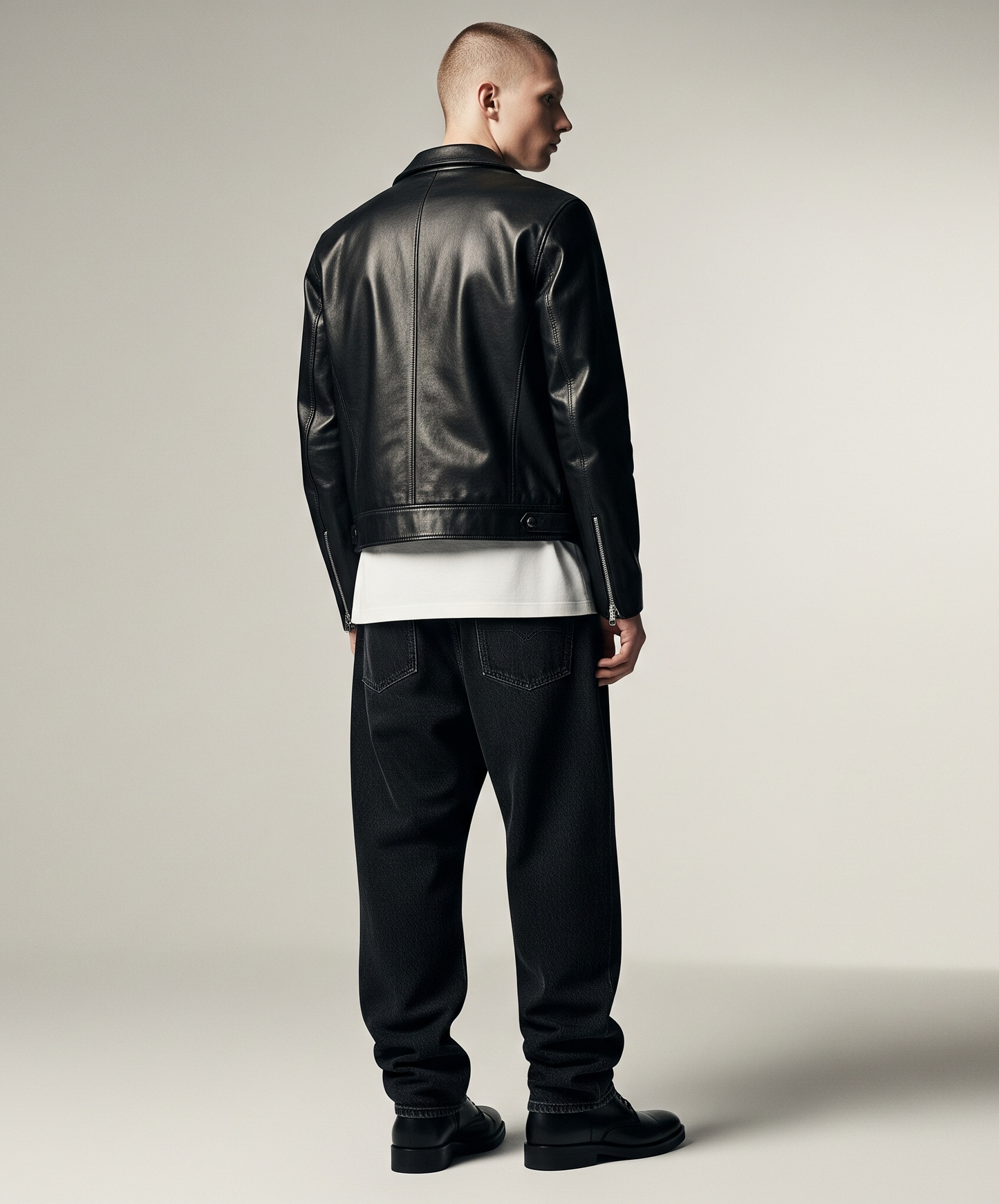 BLACK LEATHER JACKET