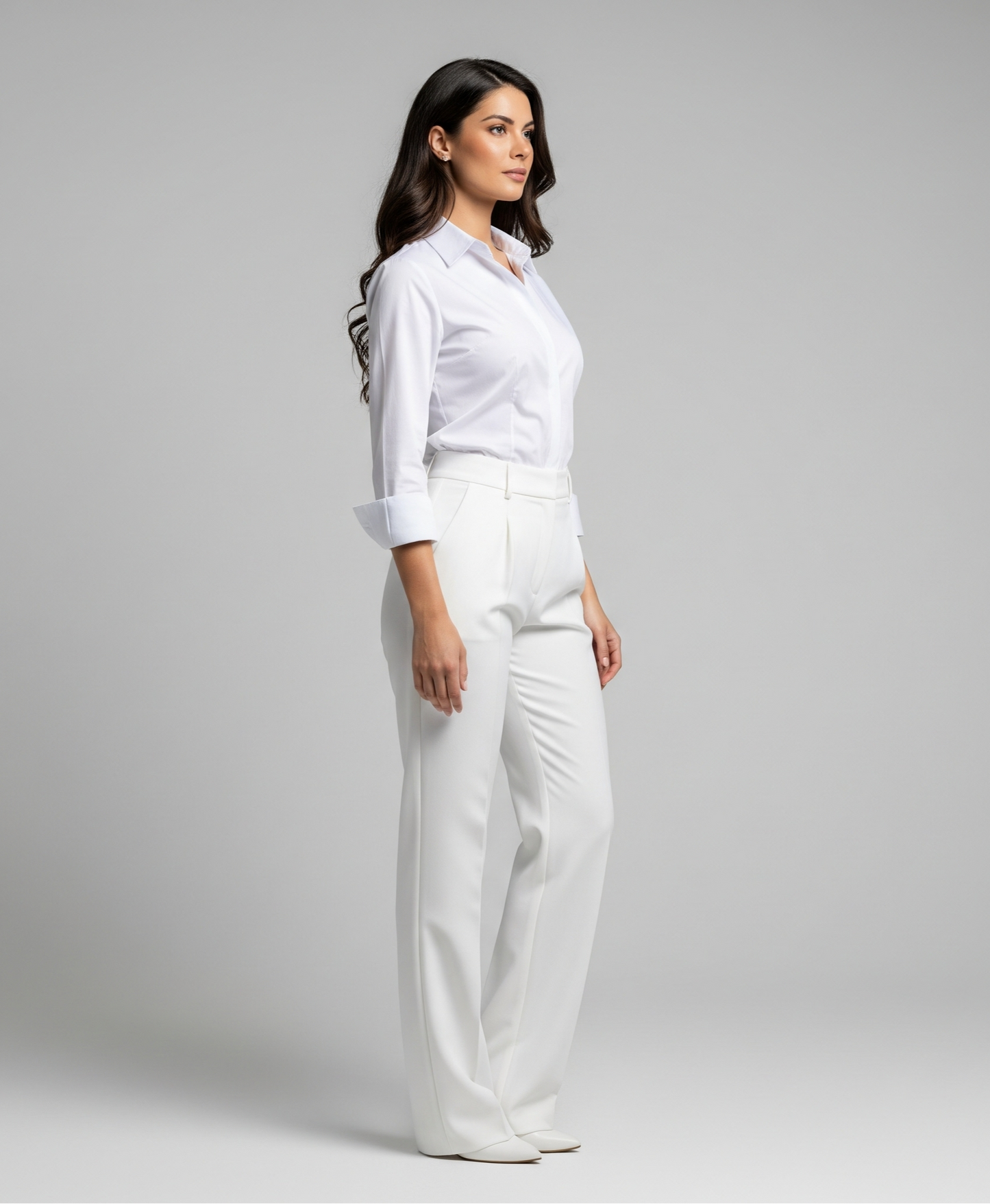 WHITE FORMAL TROUSERS