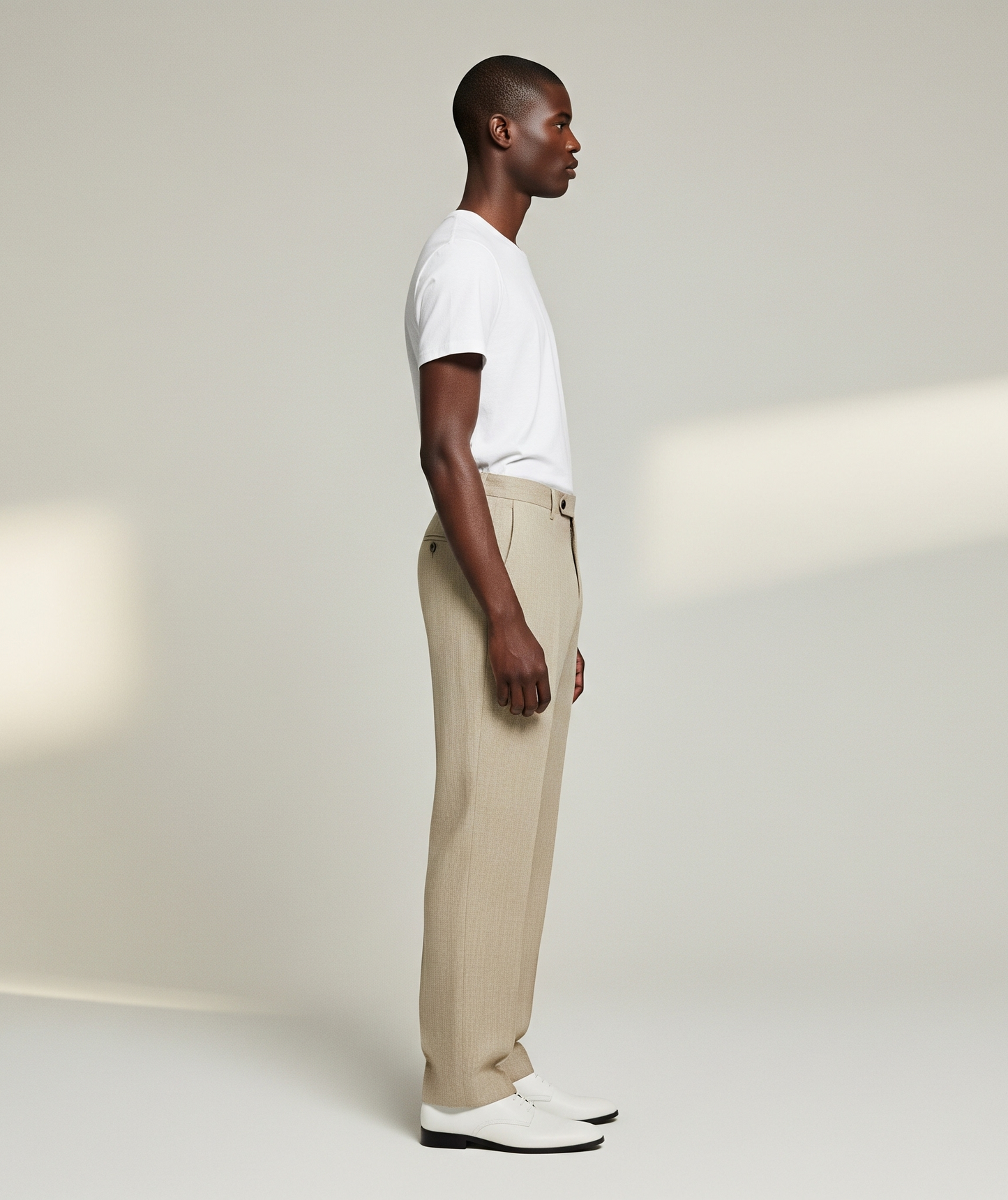 BEIGE LINEN TROUSERS