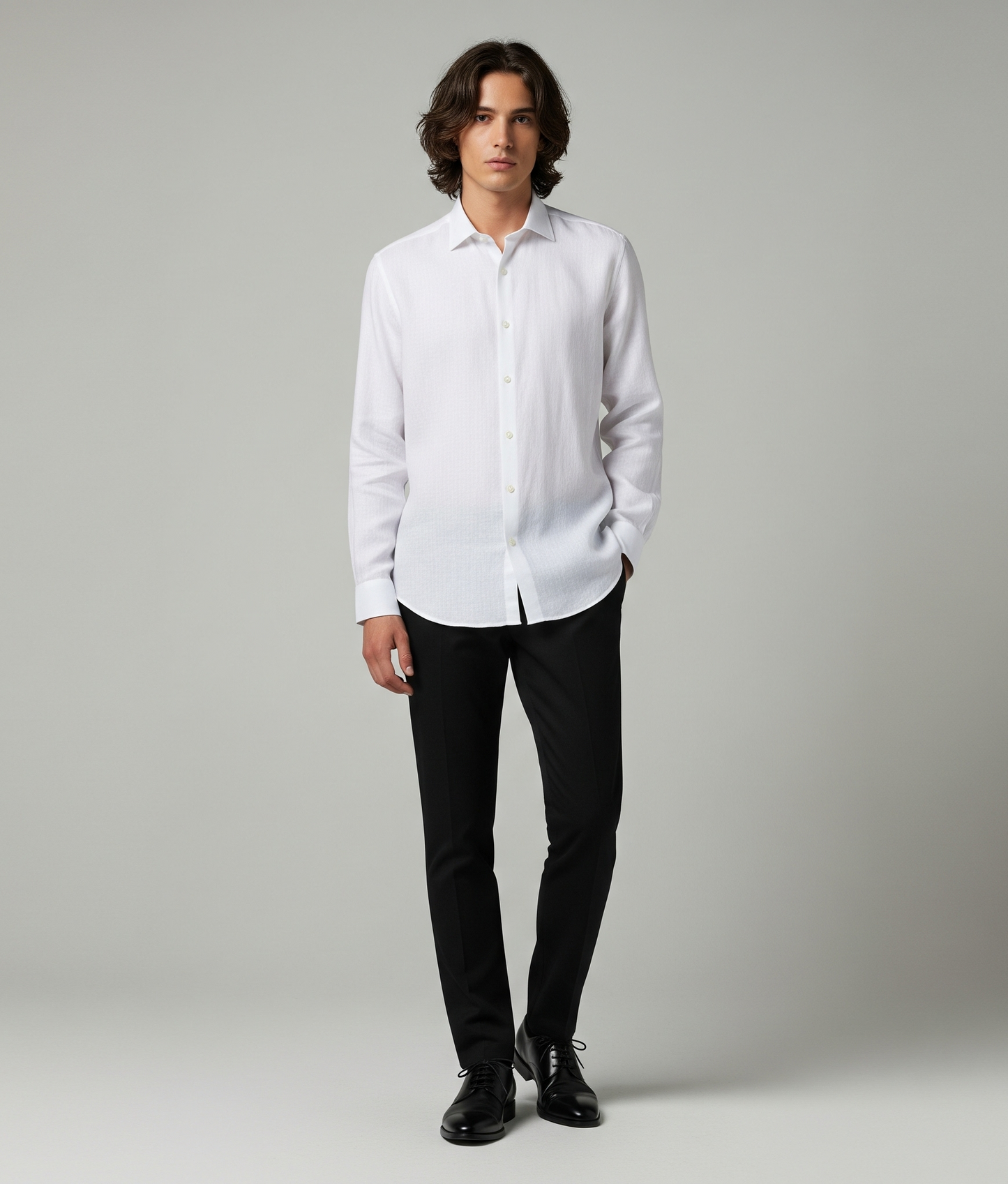 WHITE LINEN SHIRT