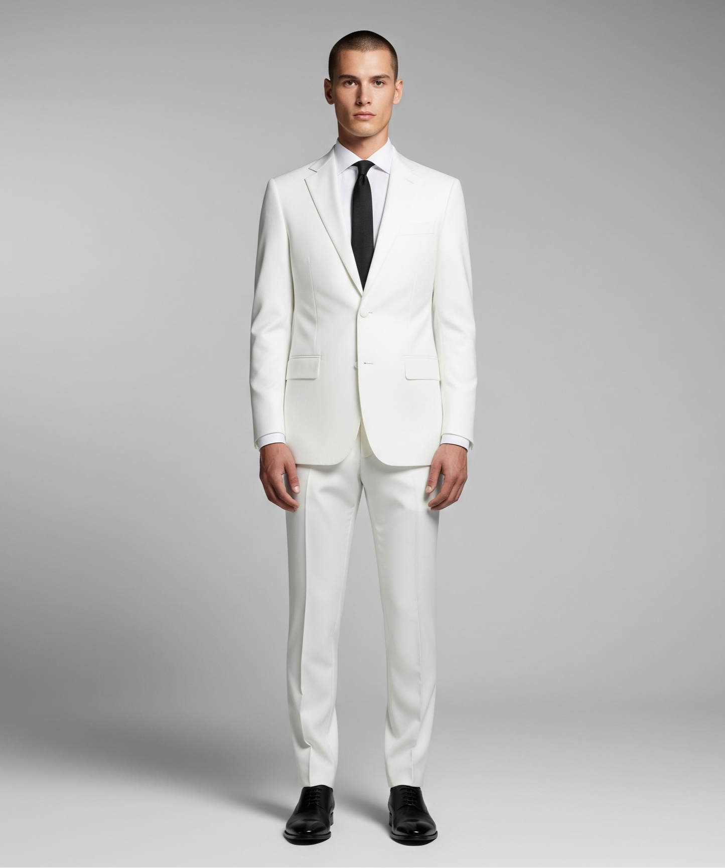WHITE THREE PIECE TAILORED SUIT
