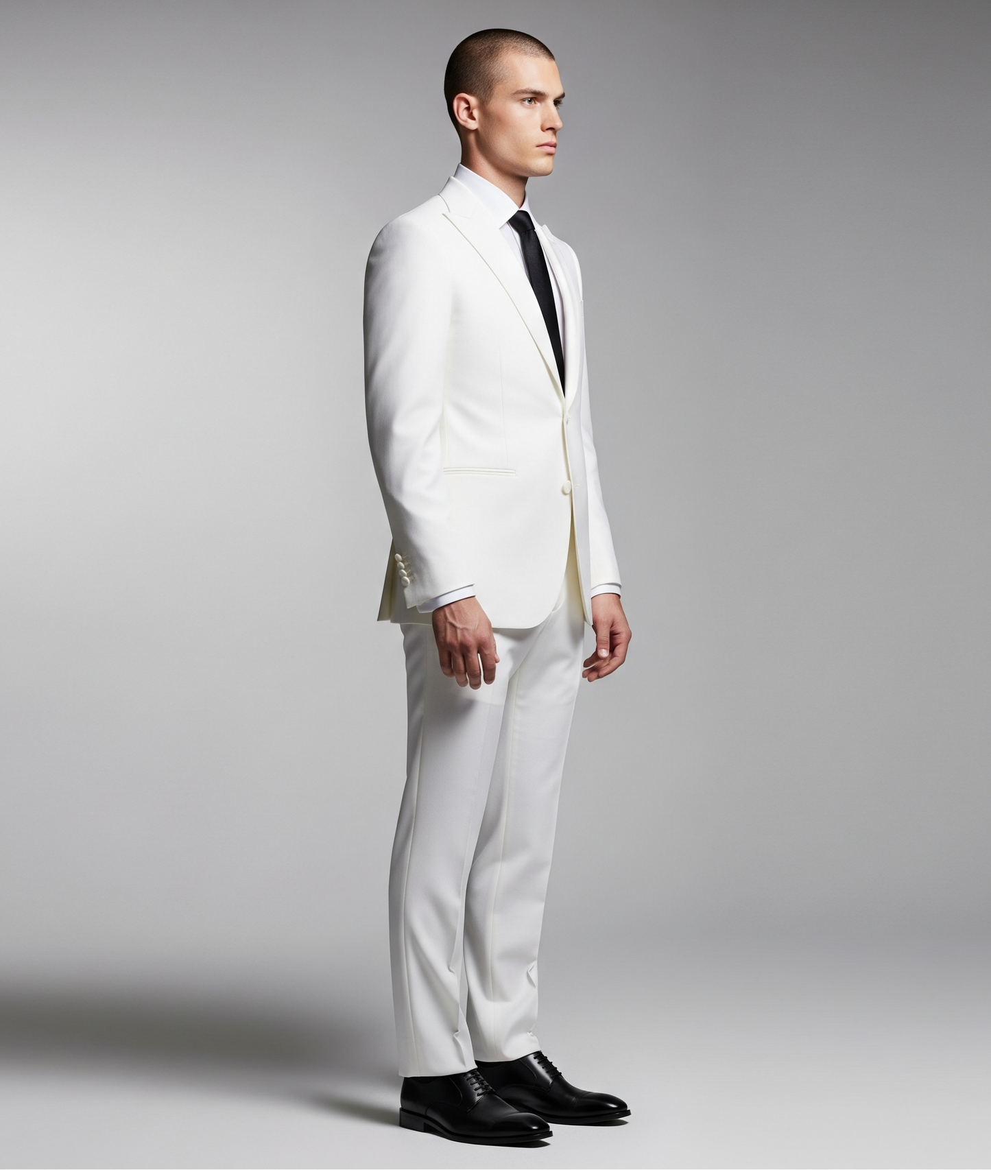WHITE THREE PIECE TAILORED SUIT