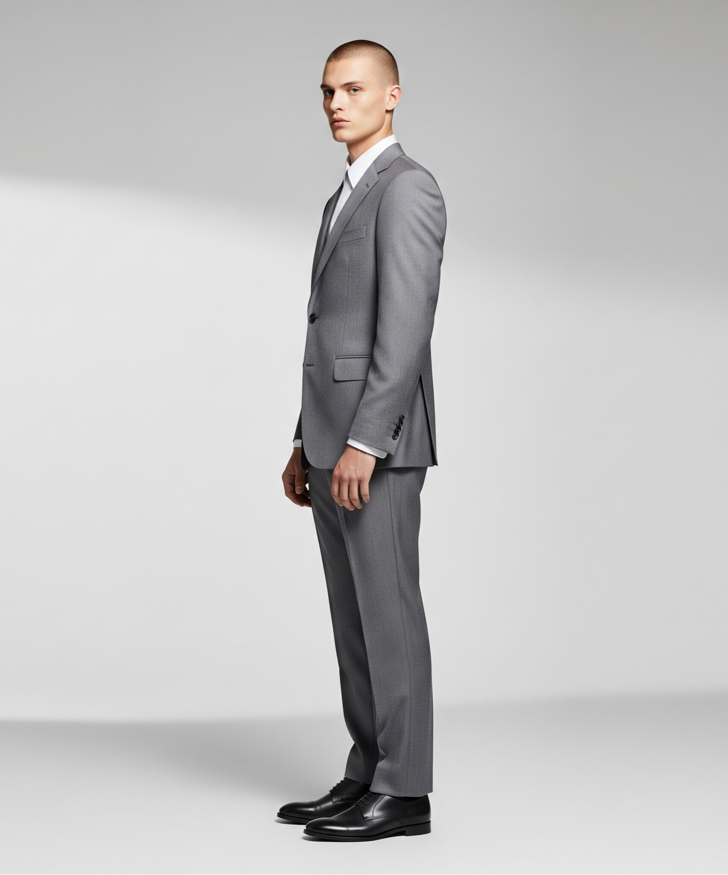 GREY THREE PIECE TAILORED SUIT