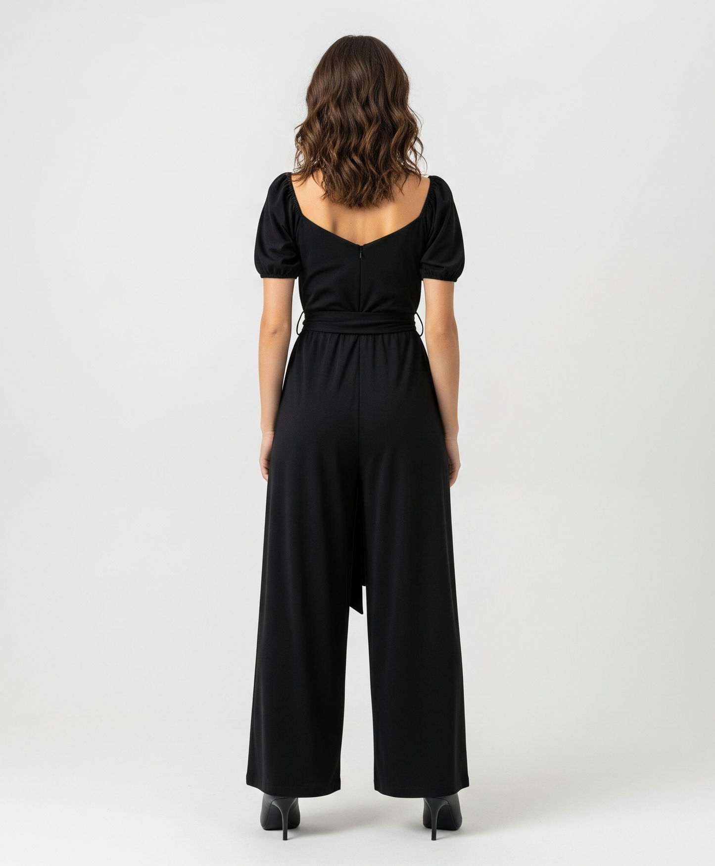 BLACK WIDE-LEG JUMPSUIT