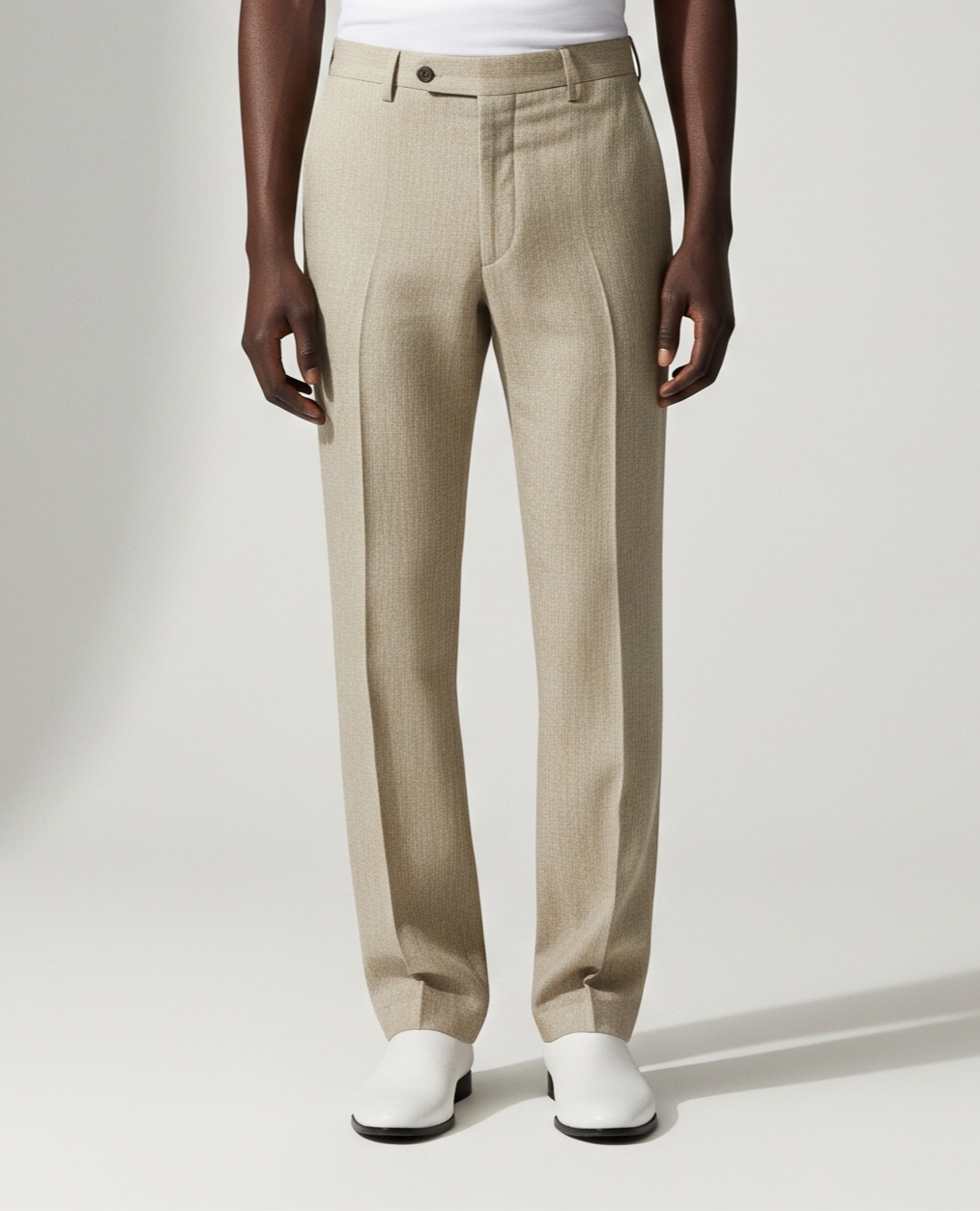 BEIGE LINEN TROUSERS