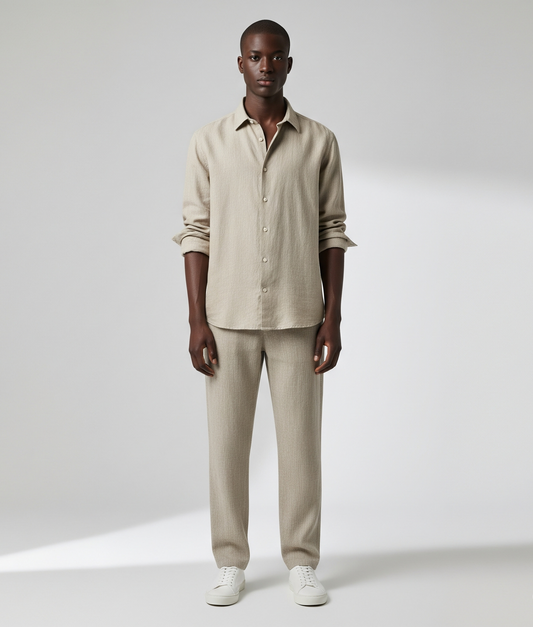 BEIGE LINEN SHIRT
