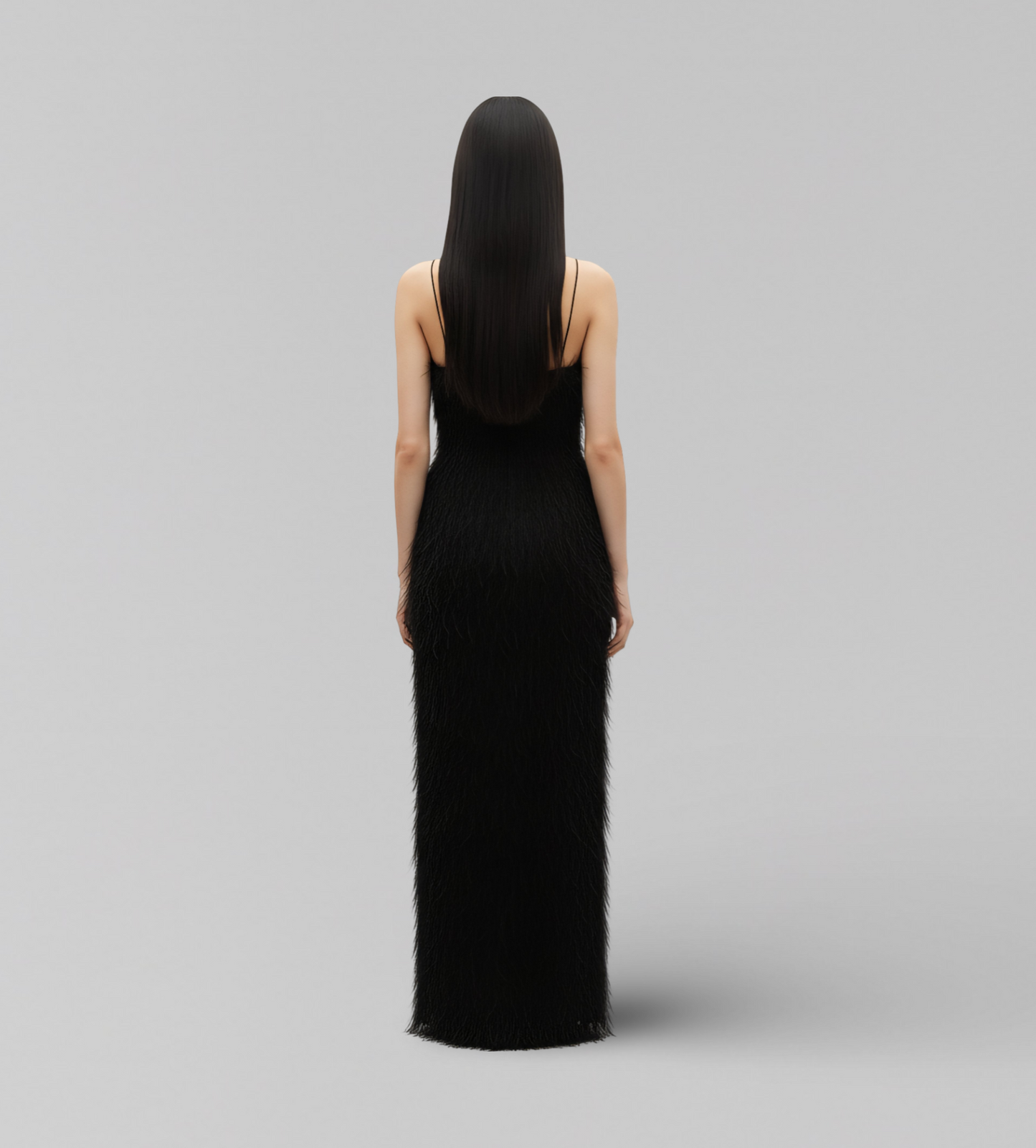The Black Feathered Dress