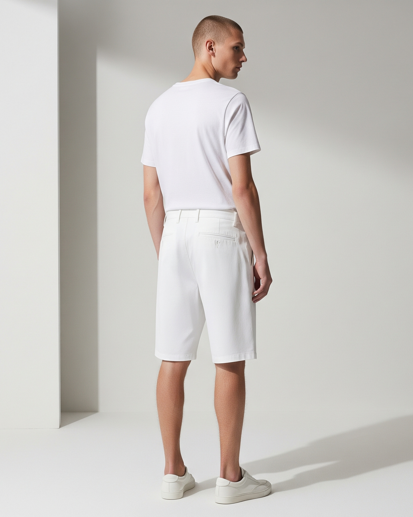 WHITE CHINO SHORTS
