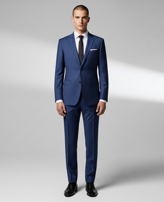 NAVY THREE PIECE TAILORED SUIT