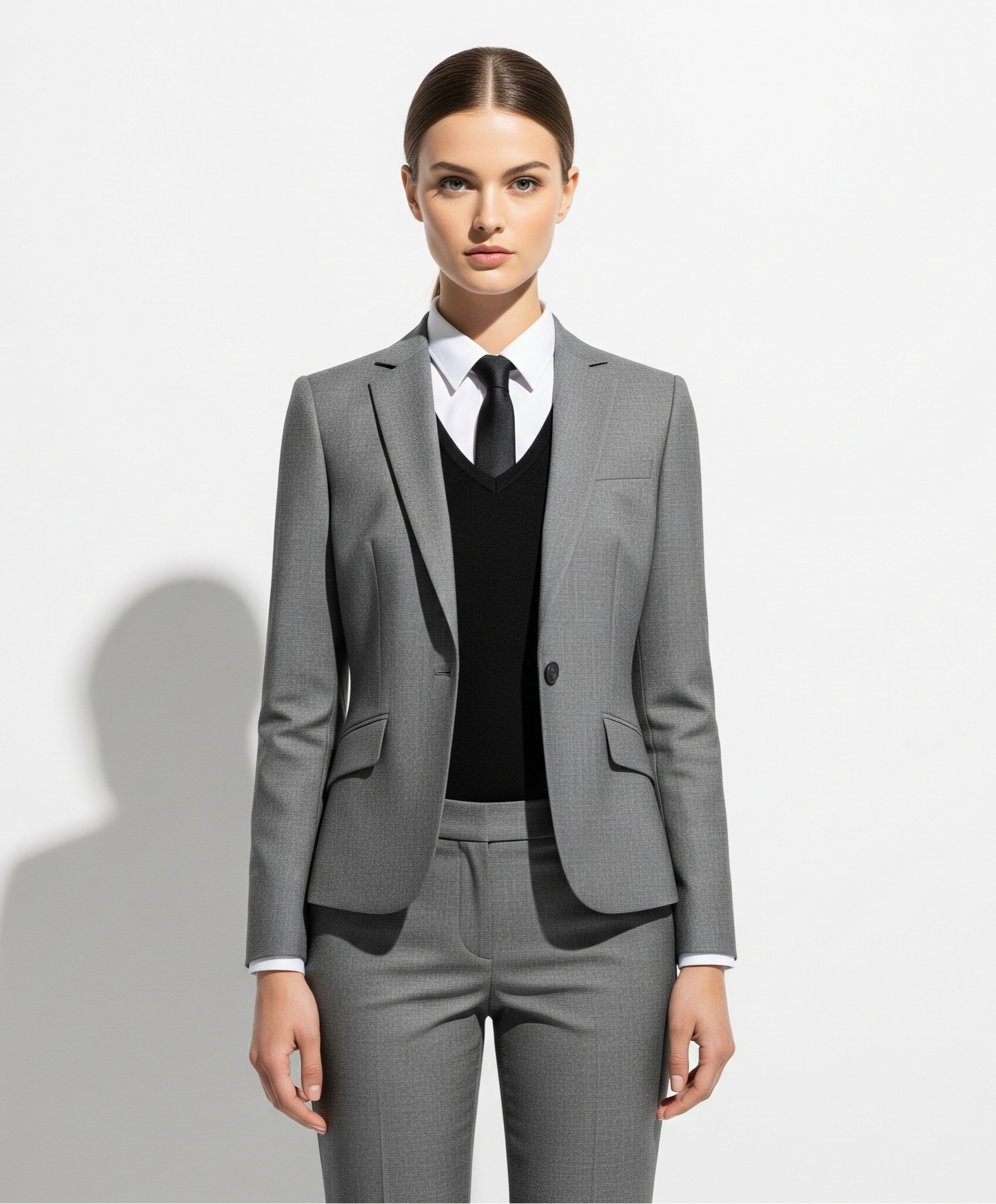 GRAY TAILORED THREE PIECE SUIT