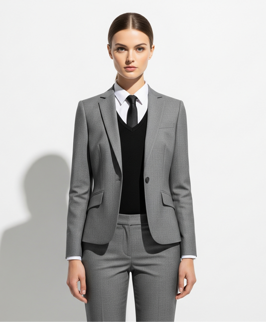 GRAY TAILORED THREE PIECE SUIT