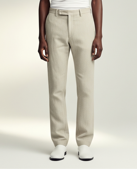 UNDYED LINEN TROUSERS