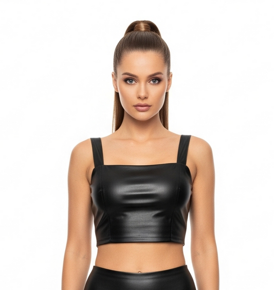 The Faux Leather Top