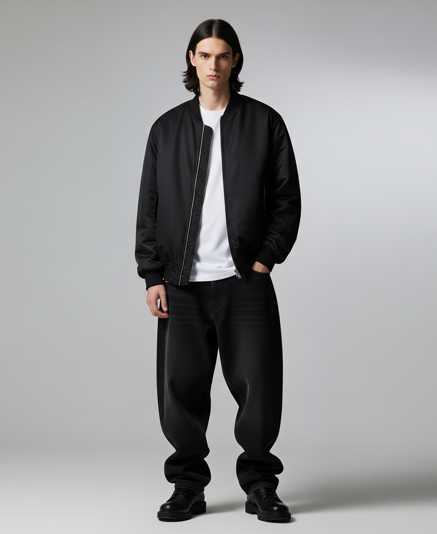 BLACK BOMBER JACKET