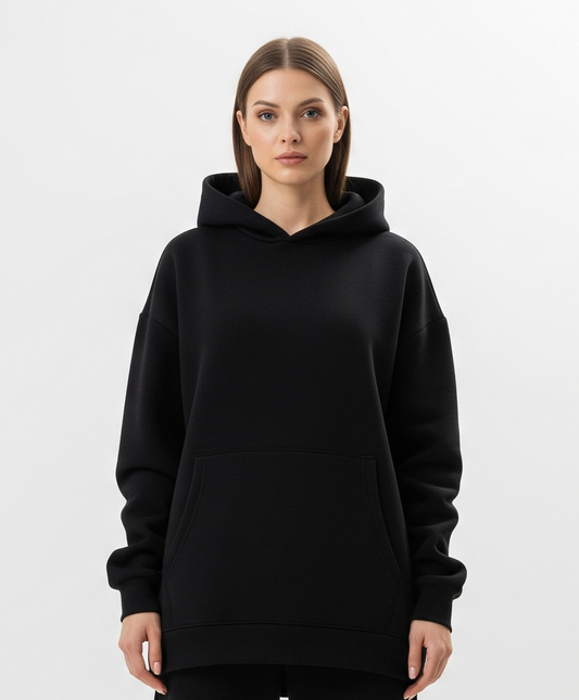 OVERSIZED BLACK HOODIE