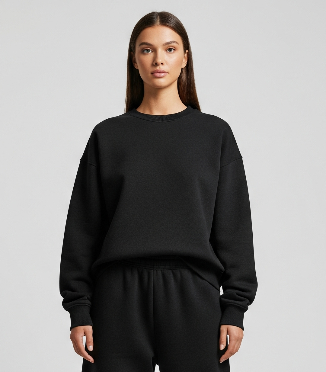 OVERSIZED BLACK SWEATSHIRT