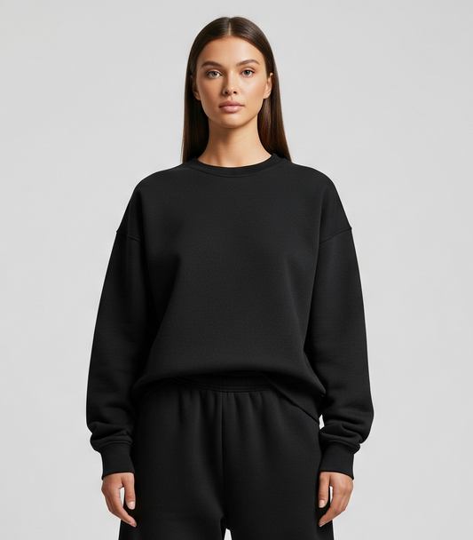 OVERSIZED BLACK SWEATSHIRT
