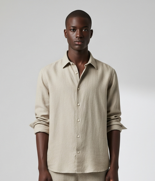 BEIGE LINEN SHIRT
